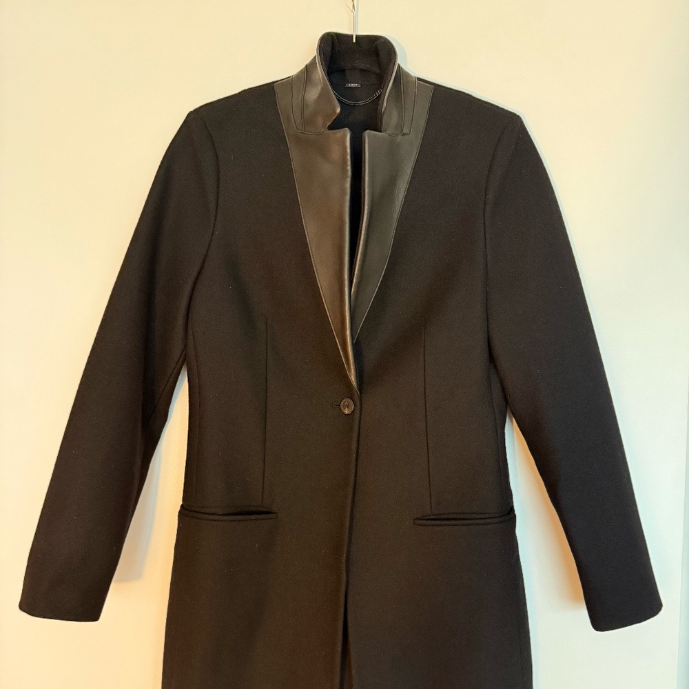 All Saints - Leni Lea Wool Trench Coat - Black, Size 6